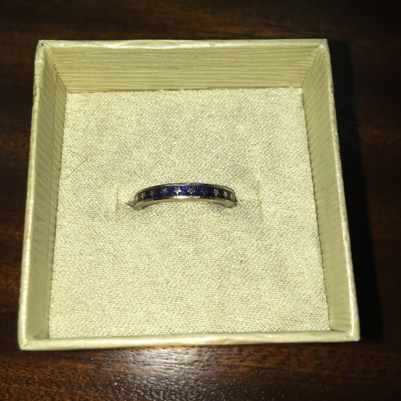 Hidalgo 18k White Gold Stars with Blue enamel - Picture 3 of 4